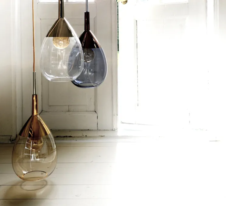 Suspension, Lute M, or fumé, H49cm, Ø22cm - Ebb and Flow