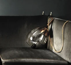 Suspension, Lute M, transparent, cuivre, H49cm, Ø22cm - Ebb and Flow