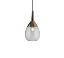 Suspension*Ebb and Flow Suspension, Lute S, , platine, Ø14cm, H27cm - transparent