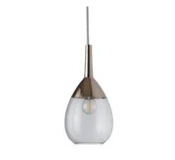 Suspension*Ebb and Flow Suspension, Lute S, , platine, Ø14cm, H27cm - transparent