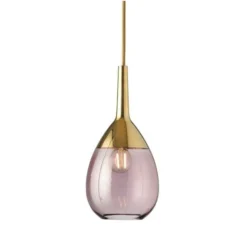 Suspension*Ebb and Flow Suspension, LUTE S, , Ø14cm, H27cm - Vieux rose, or