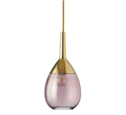 Suspension*Ebb and Flow Suspension, LUTE S, , Ø14cm, H27cm - Vieux rose, or