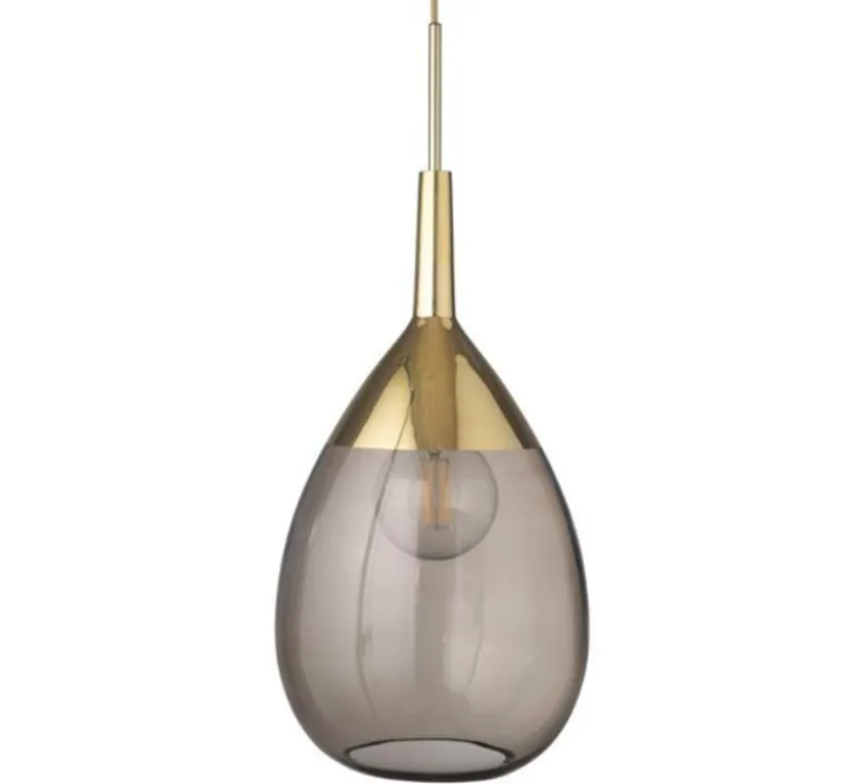 Suspension*Ebb and Flow Suspension, Lute XL, , Ø31cm, H70cm - Marron chataîgne