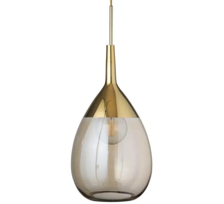 Suspension*Ebb and Flow Suspension, Lute XL, , Ø31cm, H70cm - Or fumé