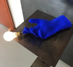 Suspension*Ingo Maurer Suspension, Luzy, , LED, dim, 2700K, 130 lm, L25cm, H50cm - bleu