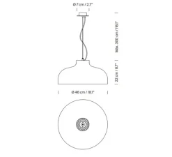 Suspension, M68, noir, Ø46cm, H22cm - Santa & Cole