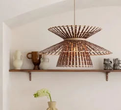 Suspension, Machu Picchu, naturel et marron, Ø57cm, H27cm - Good&Mojo