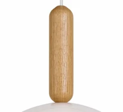 Suspension*Luxcambra Suspension, Mad CL, , Ø35cm, H45cm - chêne et blanc