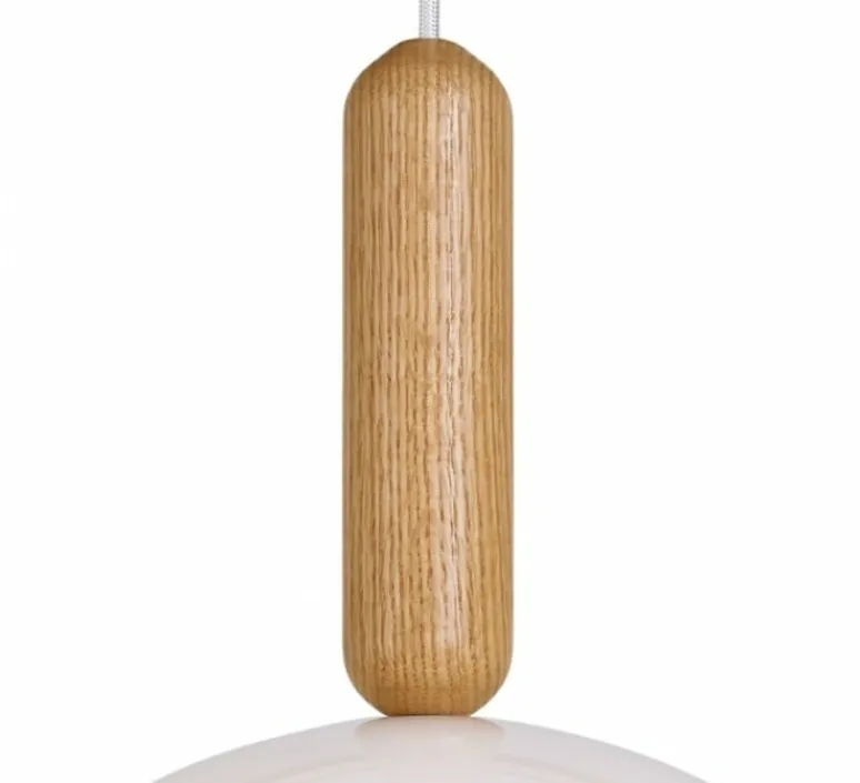 Suspension*Luxcambra Suspension, Mad CL, , Ø35cm, H45cm - chêne et blanc