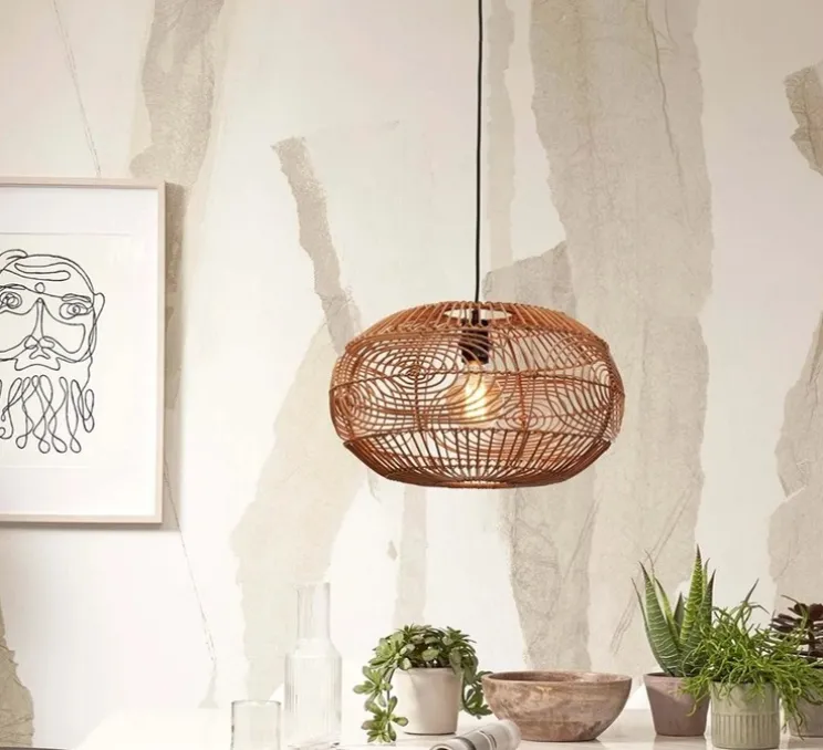 Suspension, Madeira, naturel, Ø48cm, H30cm - It's about Romi