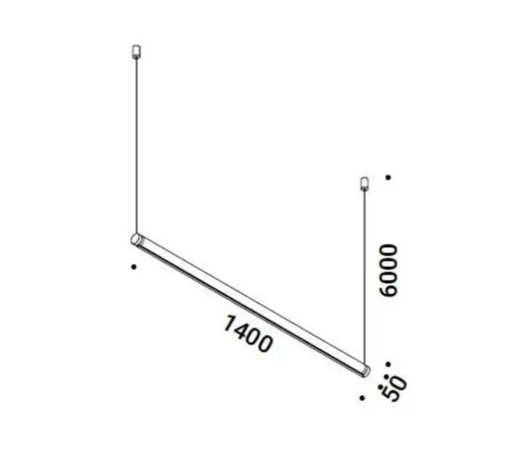 Suspension, Magia, or poli, LED, dim, 3000K, 1312 lm, L140cm, H5,7cm - Davide Groppi