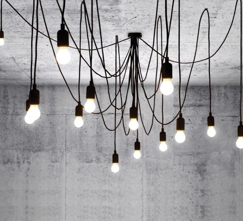 Suspension*Seletti Suspension, Maman, , ampoules Satin, LED, Dimmable, Ø300cm - noir