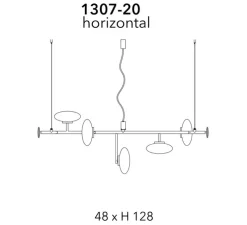 Suspension, Mami, horizontale, bronze brossé, LED, dim, 2700K, lm, L148cm, H48cm - Penta