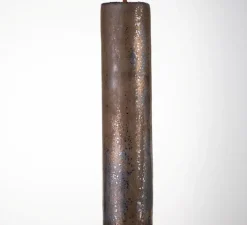 Suspension*Nexel Suspension, Mamora, , Ø8cm, H38cm - grès bronze, émaillé orange