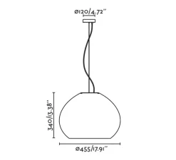 Suspension, Mar H340, vert émeraude, Ø45,5cm, H34cm - Faro