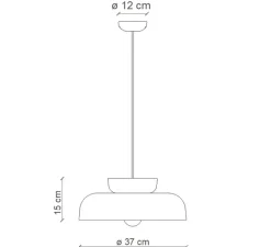 Suspension*Ferroluce Suspension, Maracana C2745, , Ø37cm, H15cm - bleu, orange