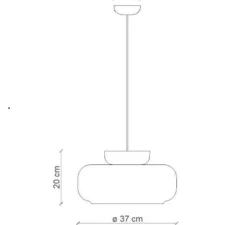 Suspension*Ferroluce Suspension, Maracana C2741, , Ø37cm, H20cm - orange, marron