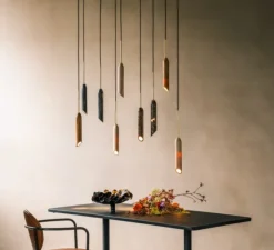 Suspension*Design by us Suspension, Marble Art, , Ø5cm, H55cm - Marron