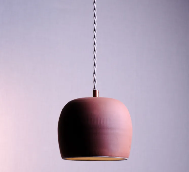 Suspension, Marcel, terracotta, avec câble tressé jute, Ø16cm, H16cm - Nexel