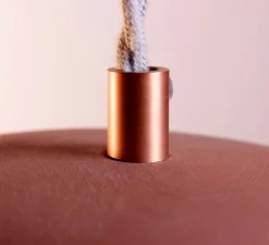 Suspension, Marcel, terracotta, avec câble tressé jute, Ø16cm, H16cm - Nexel