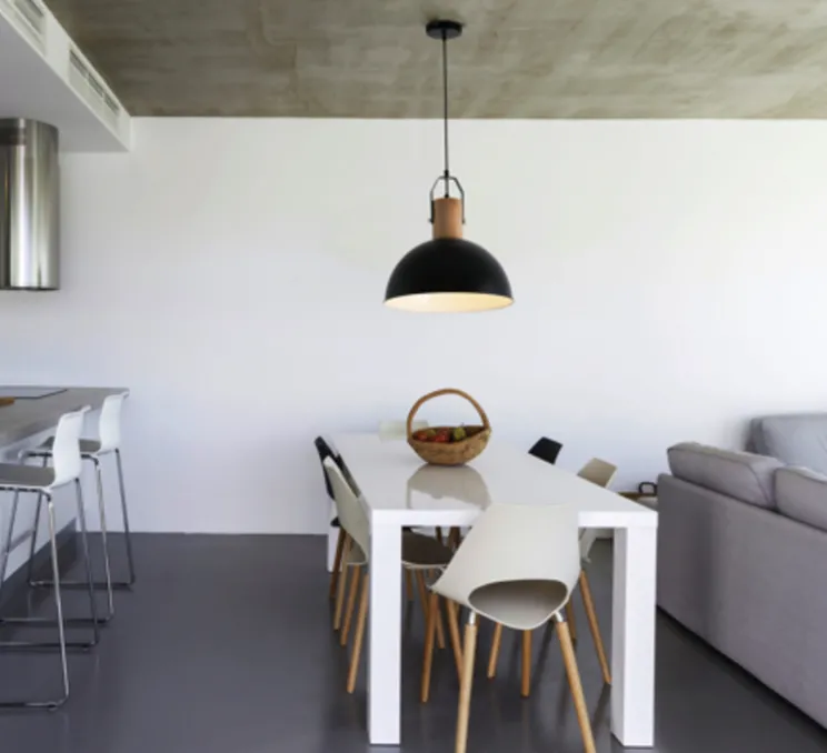 Suspension, MARGOT, bois, noir, LED, Ø41,5cm, H23cm - Faro