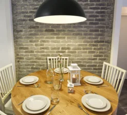 Suspension, MARGOT, bois, noir, LED, Ø41,5cm, H23cm - Faro