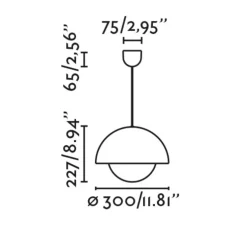 Suspension, Marisol, noir, LED, 2700K, 887 lm, Ø30cm, H22,7cm - Faro
