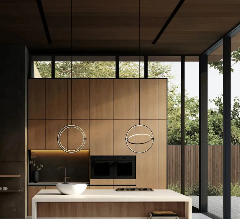 Suspension*101 Copenhagen Suspension, Maru Big, , LED, dim, 2400K, lm, L41cm, H51cm - noir brûlé