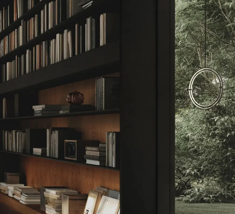 Suspension*101 Copenhagen Suspension, Maru Big, , LED, dim, 2400K, lm, L41cm, H51cm - noir brûlé