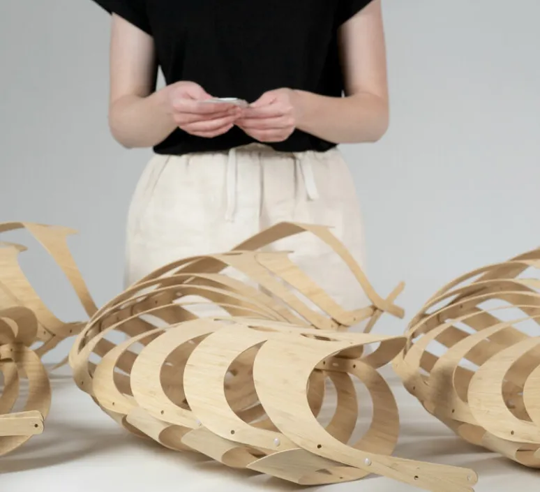 Suspension*David Trubridge Suspension, Maru, large, version en kit, , Ø140cm, H25cm - bambou naturel