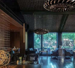 Suspension*David Trubridge Suspension, Maru, large, version en kit, , Ø140cm, H25cm - bambou naturel / noir