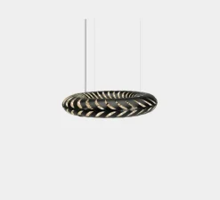 Suspension, Maru, small, version en kit, bambou naturel / noir, Ø110cm, H20cm - David Trubridge