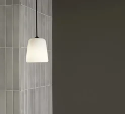 Suspension, Material, verre blanc opalin, Ø13cm, H14cm - New Works