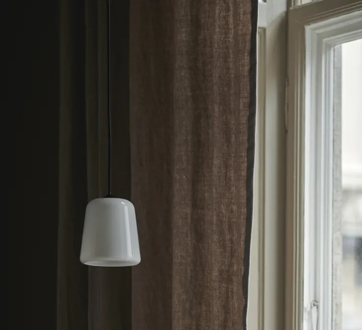 Suspension, Material, verre blanc opalin, Ø13cm, H14cm - New Works