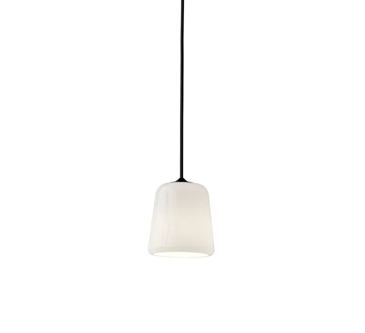 Suspension, Material, verre blanc opalin, Ø13cm, H14cm - New Works