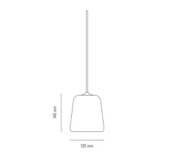 Suspension, Material, verre blanc opalin, Ø13cm, H14cm - New Works