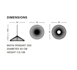 Suspension*HAY Suspension, Matin 300, , Ø30cm, H11,5cm - blanc