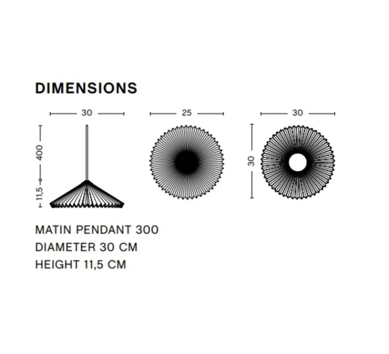 Suspension*HAY Suspension, Matin 300, , Ø30cm, H11,5cm - lavande