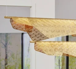 Suspension, Mediterranea Small, laiton, LED, dim, 2700K, 936 lm, L100,5cm, H15cm - Petite Friture