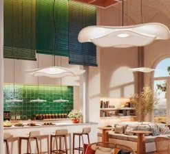 Suspension, Mediterrània S/105/02, crème, LED, 2700K, 2064lm, Ø105cm, H15,7cm - Bover