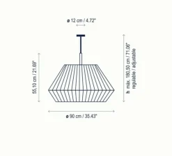 Suspension*Bover Suspension, Mei 90, , Ø90cm, H180,5cm - crème