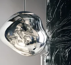 Suspension, Melt, chrome argent, Ø50cm, H50cm - Tom Dixon