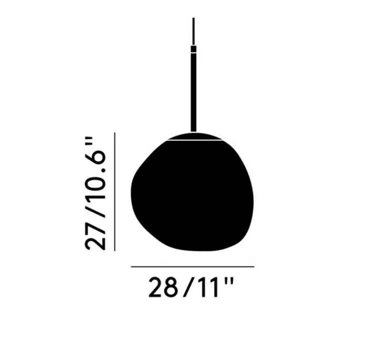 Suspension*Tom Dixon Suspension, Melt Mini, , LED, 3000K, 800lm, Ø28cm, H27cm - fumé