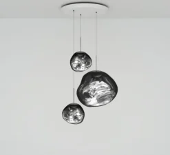Suspension*Tom Dixon Suspension, Melt Trio Round, , LED, dim, 3000K, 800 lm, Ø81cm, H141cm - chrome