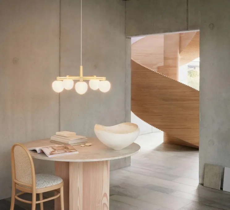 Suspension, Memoir 120V, laiton, Ø59,4cm, H26,3cm - Lyfa