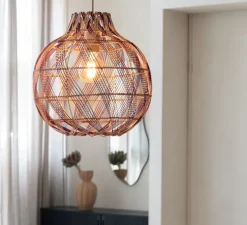 Suspension, Mendoza S, naturel et burgundy, Ø35cm, H33cm - Good&Mojo