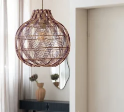 Suspension, Mendoza S, naturel et burgundy, Ø35cm, H33cm - Good&Mojo