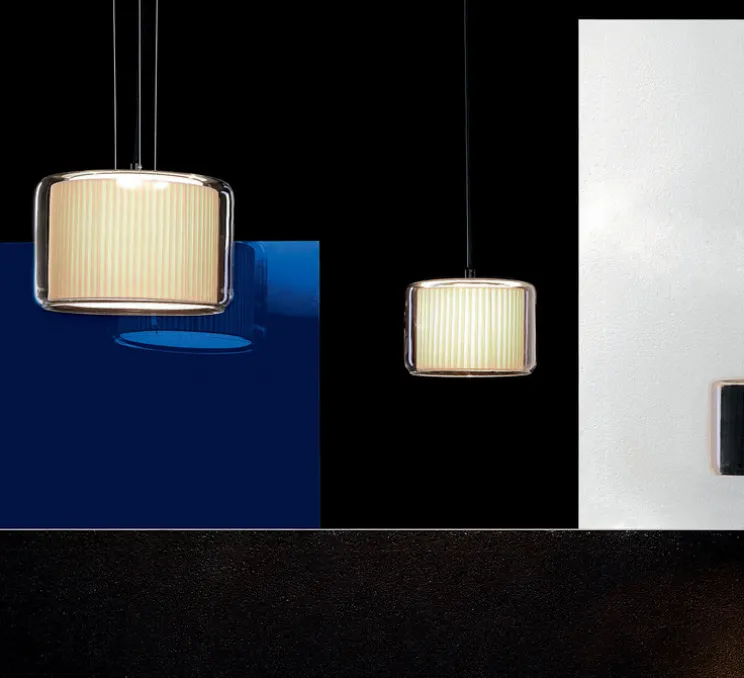 Suspension, Mercer, naturel coton plissé, Ø44cm, H29cm - Marset