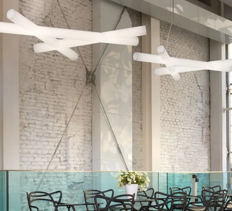 Suspension*Slide Suspension, Mesh , , LED, dim, 4000k, L162cm, H11cm - blanc