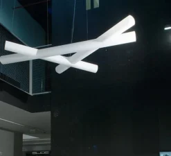 Suspension, Mesh, blanc, LED, dim, 3000K, 4575lm, L162cm, H11cm - Slide